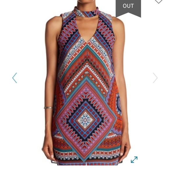 Breathless Printed Gigi Shift dress Junior size L - Picture 2 of 7